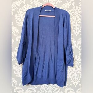 4/$25 • Ricki’s Blue Haze Slouchy Open Front Cardigan